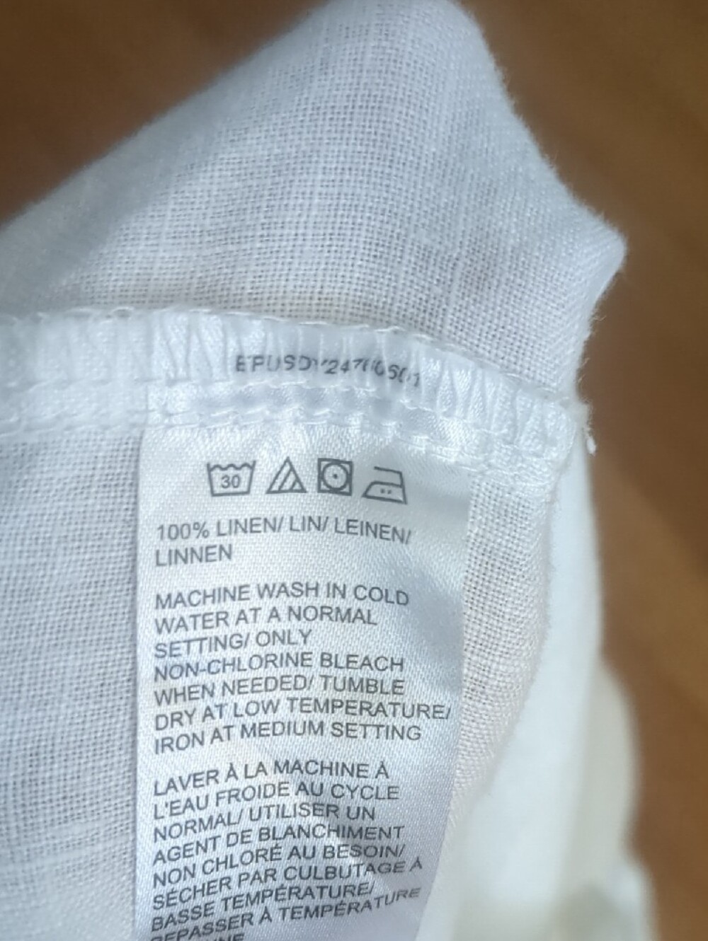 Linen Button-Up Shirt With Ruffle Sleeve - Picture 3 of 3